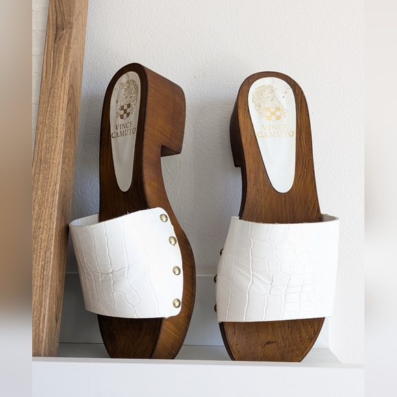 Vince Camuto Wooden Sandal - Picture 1 of 9